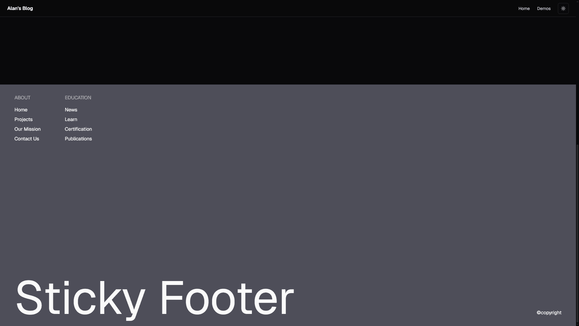 Sticky Footer